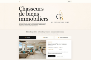 Page d'accueil GS Consulting Immo