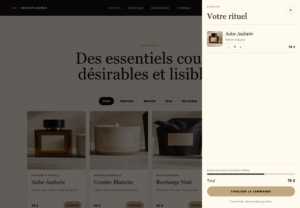 Panier e-commerce Maison Aurea