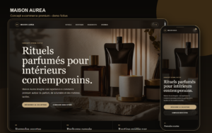 Accueil Maison Aurea - concept e-commerce premium